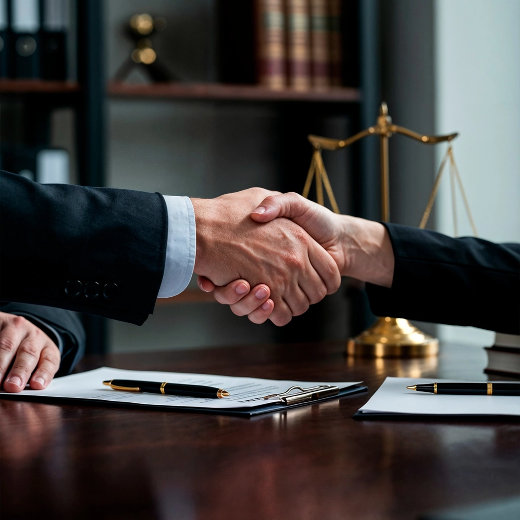 Advocate at a Delhi law firm guiding a client through a divorce