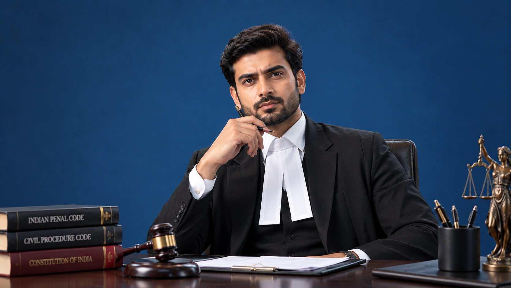 Divorce advocate in Delhi holding a case file