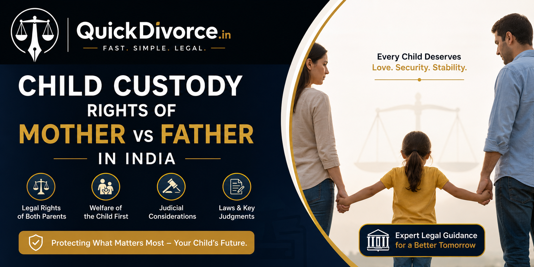 Child Custody Rights of Mother vs Father in India banner