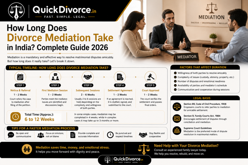 How Long Does Divorce Mediation Take in India? Complete Guide 2026 2 How Long Does Divorce Mediation Take in India