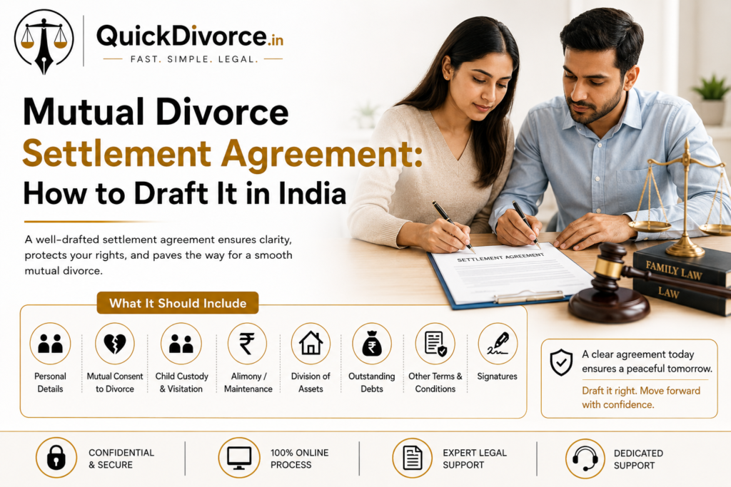 Mutual Divorce Settlement Agreement: How to Draft It in India (Complete Legal Guide 2026) 2 Mutual Divorce Settlement Agreement IMG