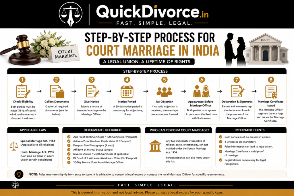 Step-by-Step Process for Court Marriage in India 2
Step-by-Step Process for Court Marriage in India